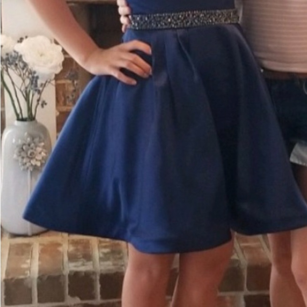 Sherri Hill Navy Blue Dress